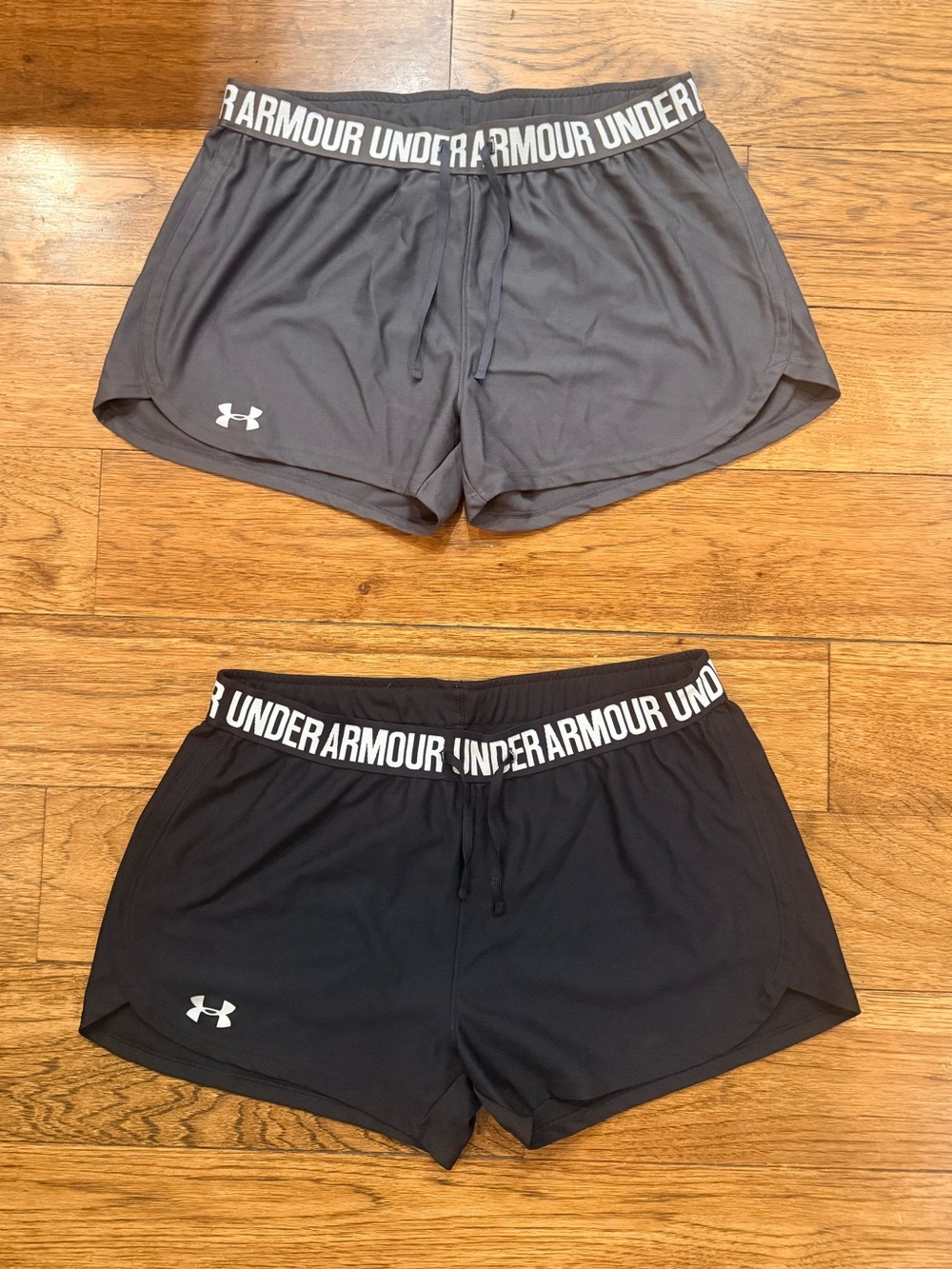 Under Armour Women's Athletic Shorts Duo in Black and Gray